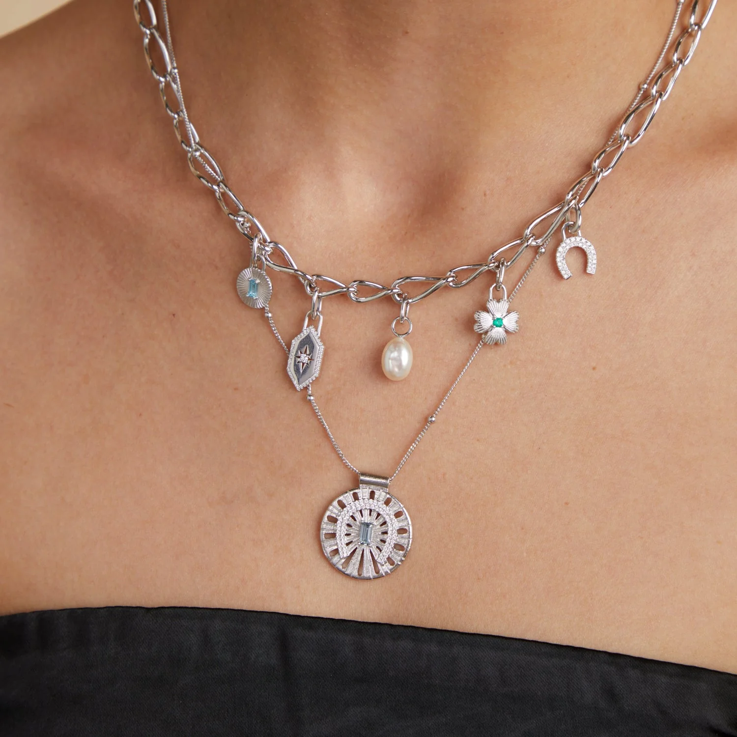 Clover Clip Charm in Silver - Image 6