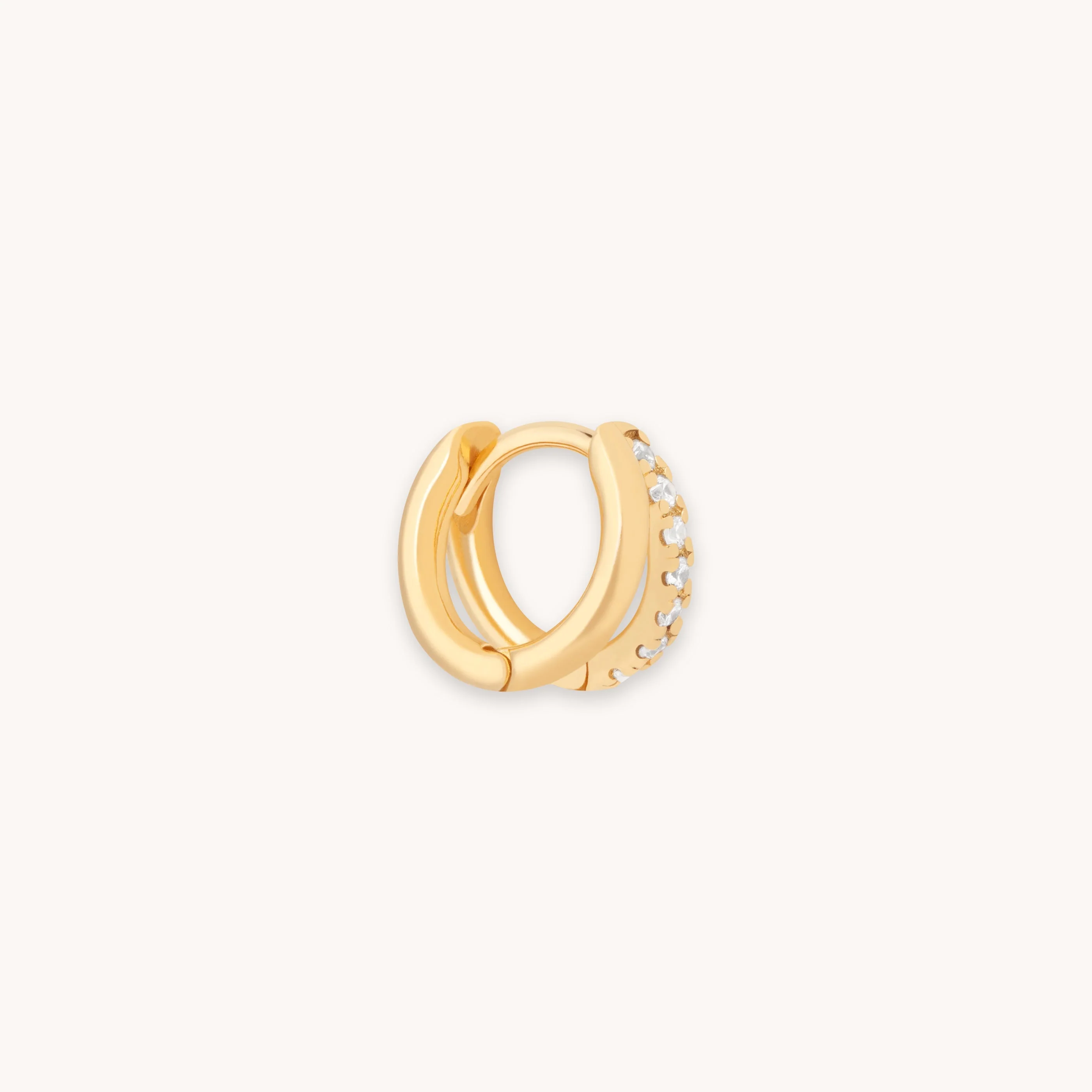 Illusion Crystal Hoop 6.5mm in Gold - Image 4
