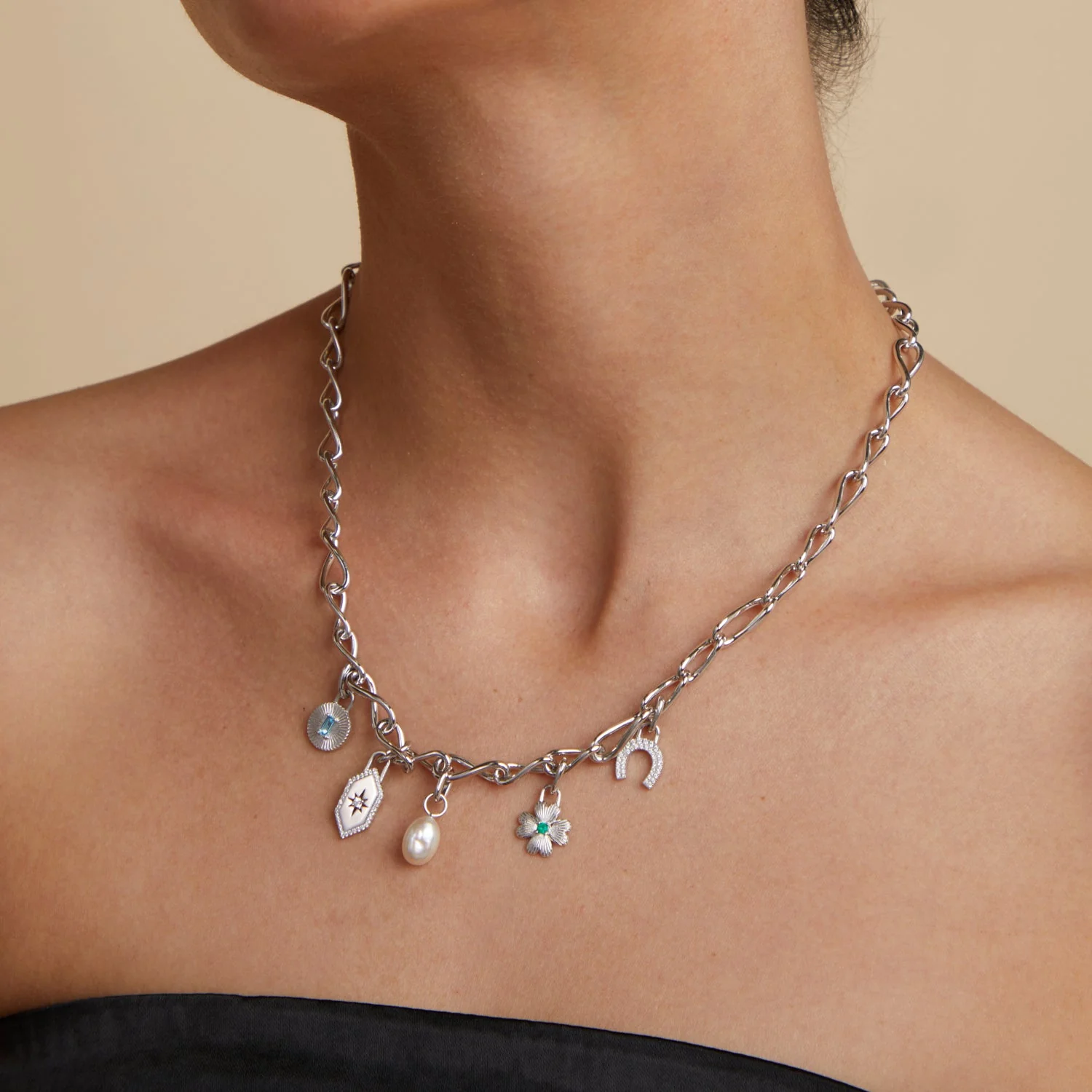 Horseshoe Clip Charm in Silver - Image 6
