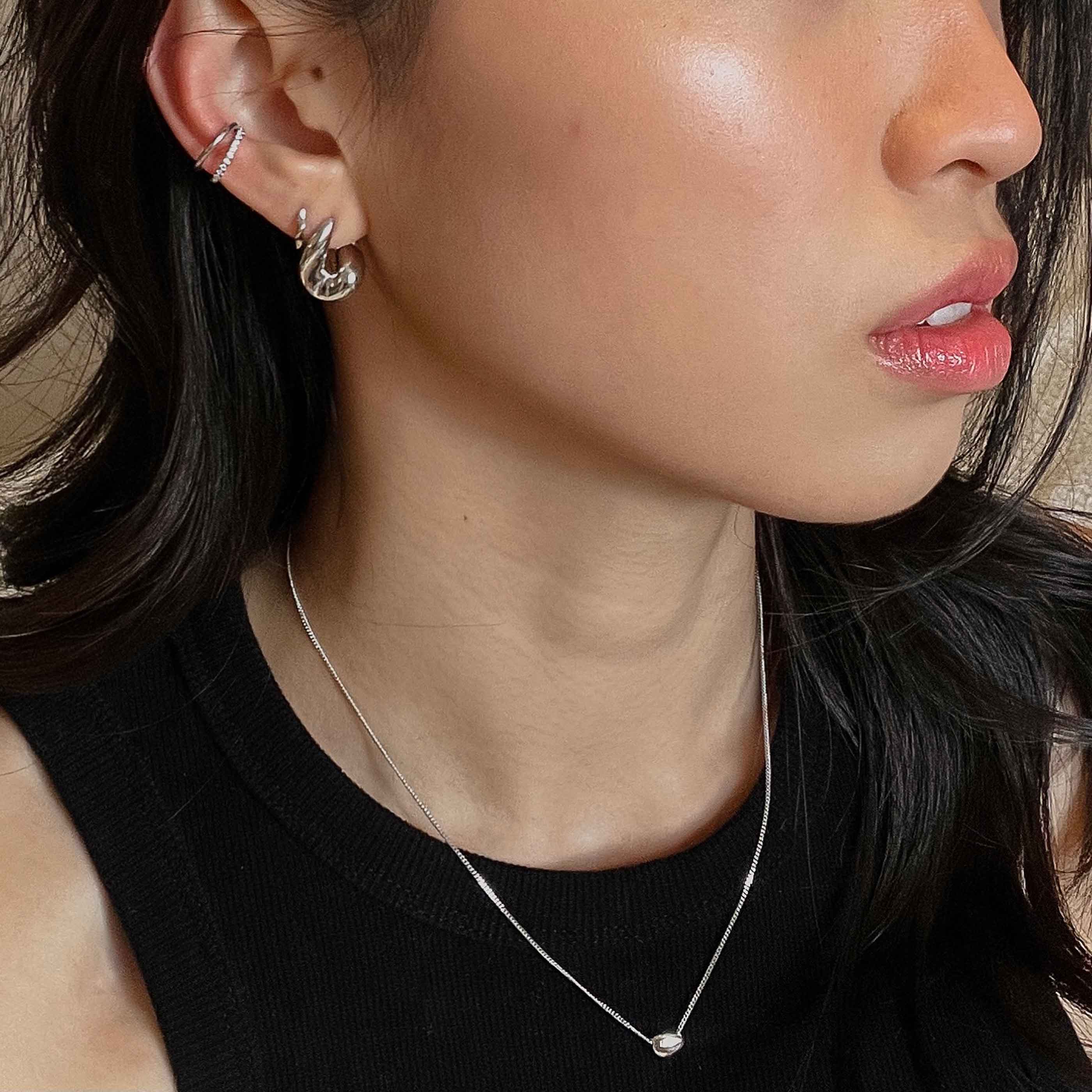 Illusion Crystal Ear Cuff in Silver - Image 9