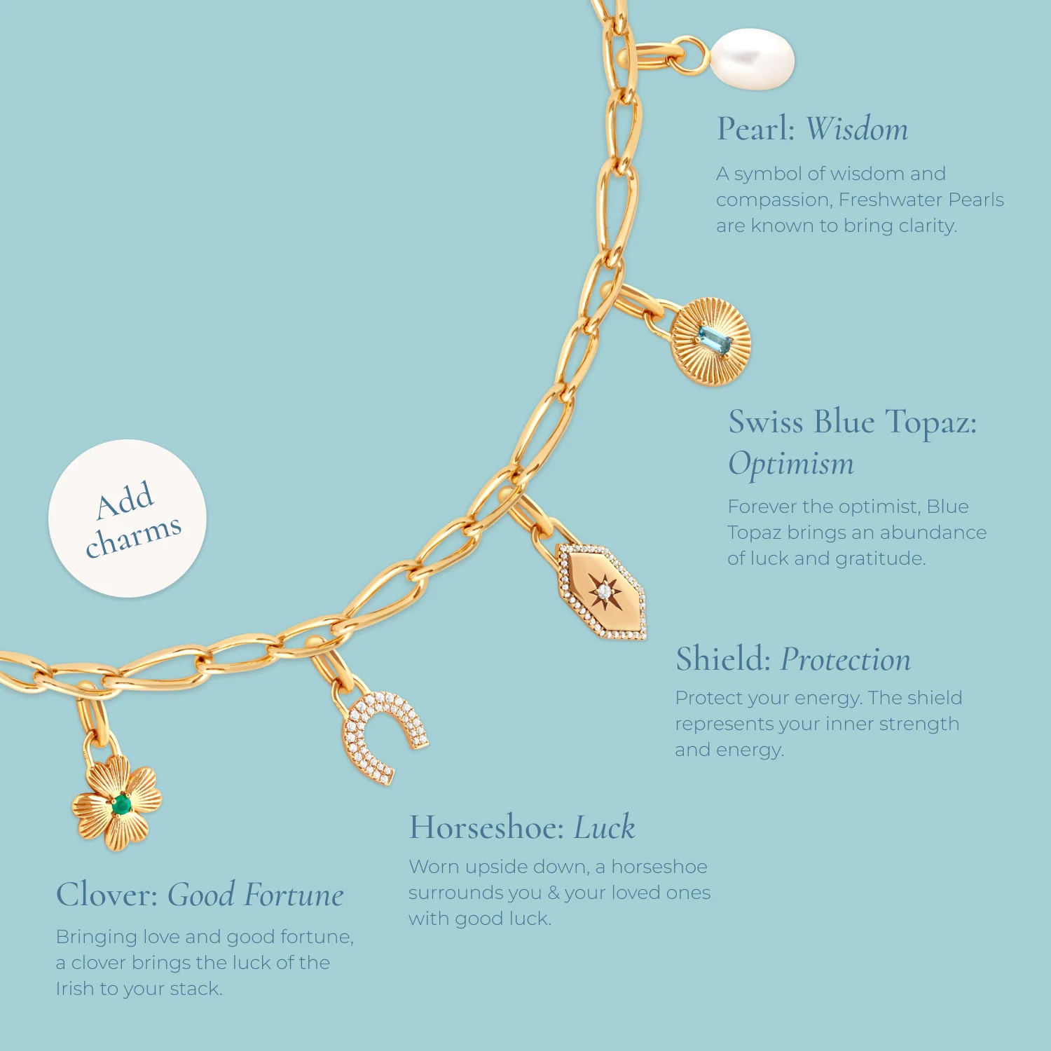 Horseshoe Clip Charm in Gold - Image 3