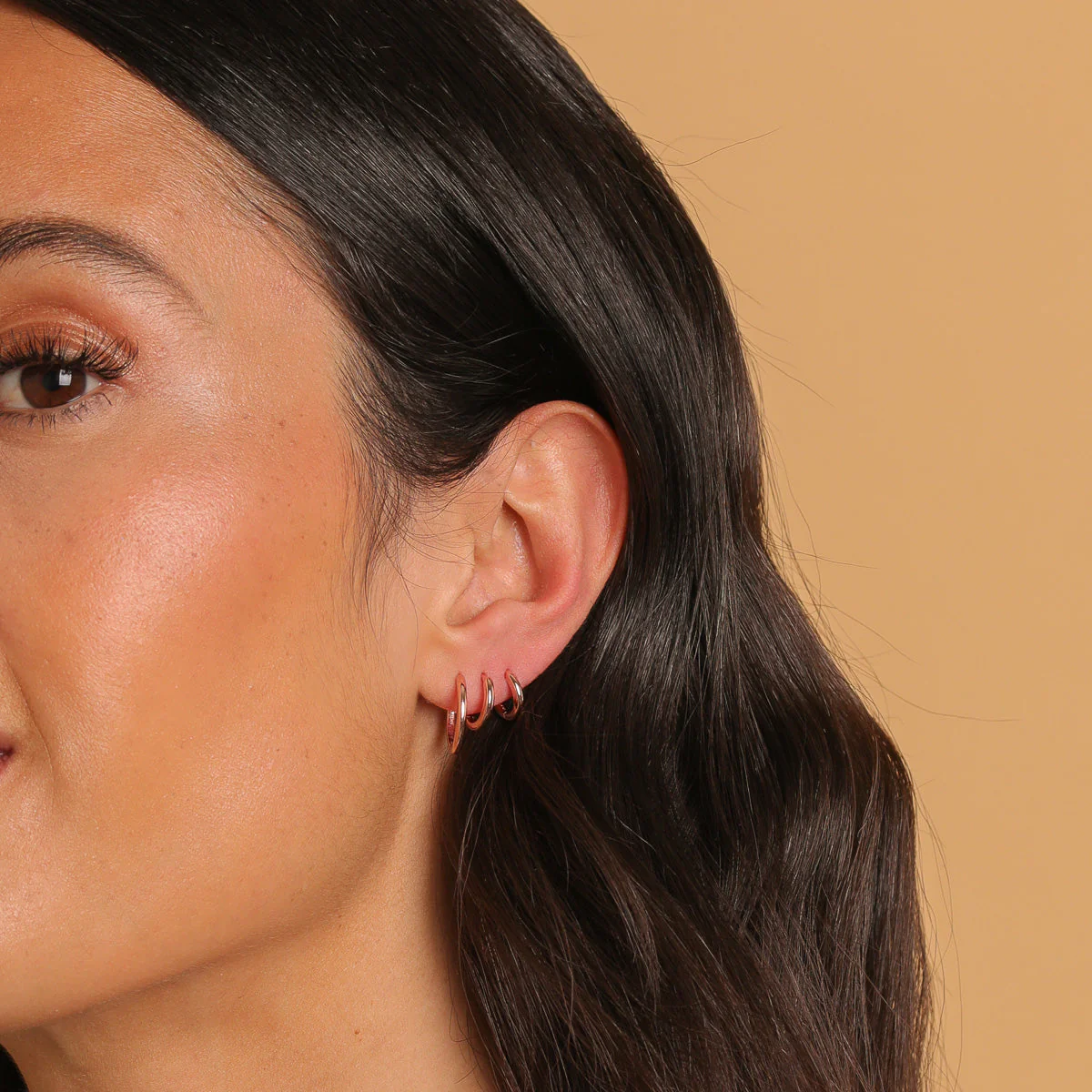 Essential 11.5mm Hoop in Rose Gold - Image 7