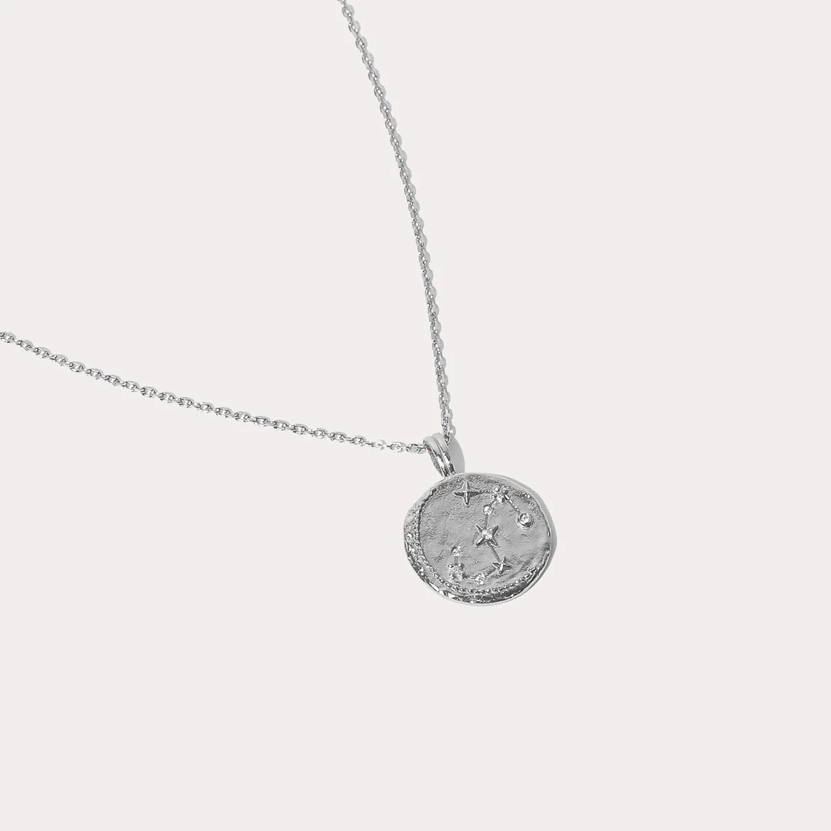 Scorpio Zodiac Pendant Necklace in Silver - Image 3