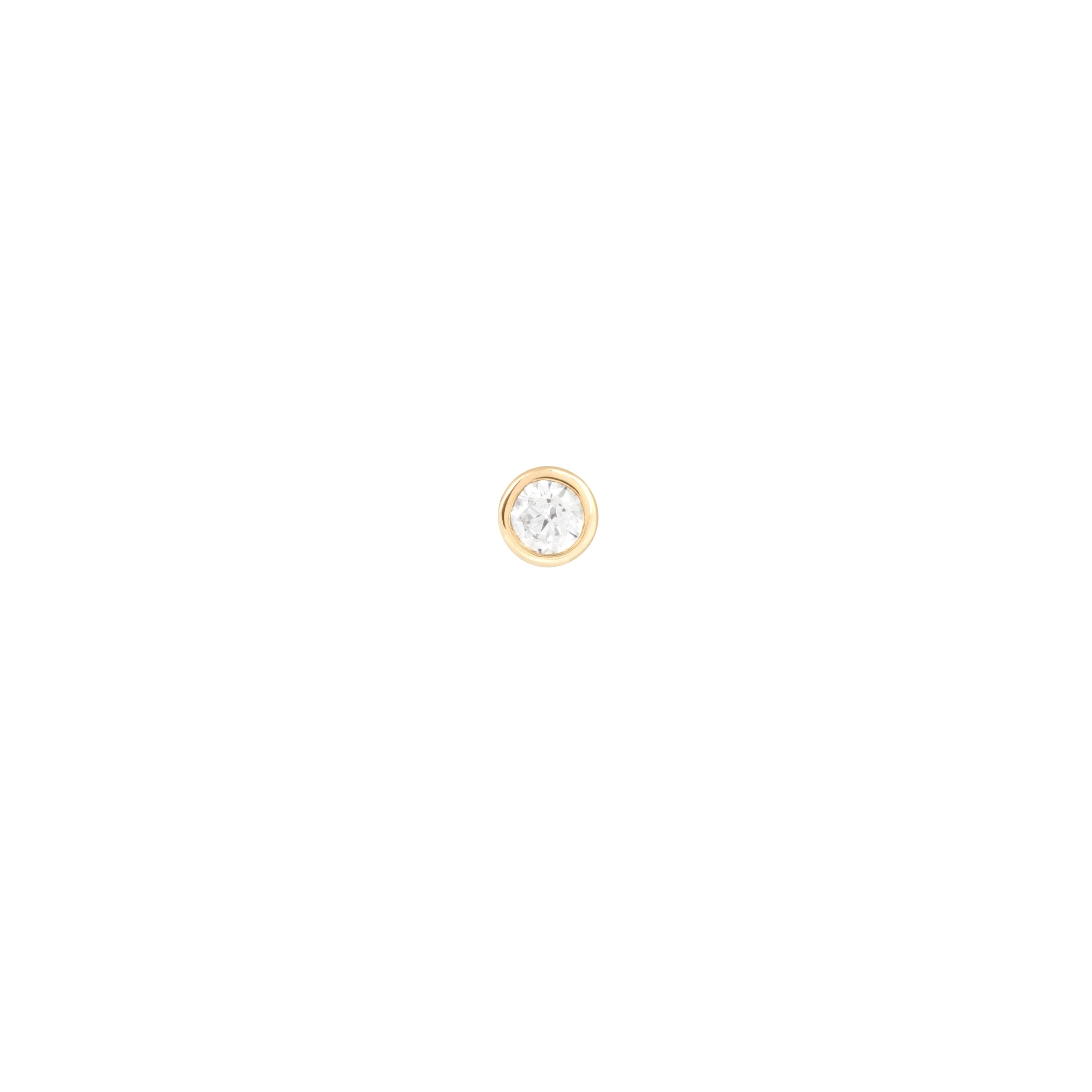 Solid Gold Gem Piercing Stud - Image 3
