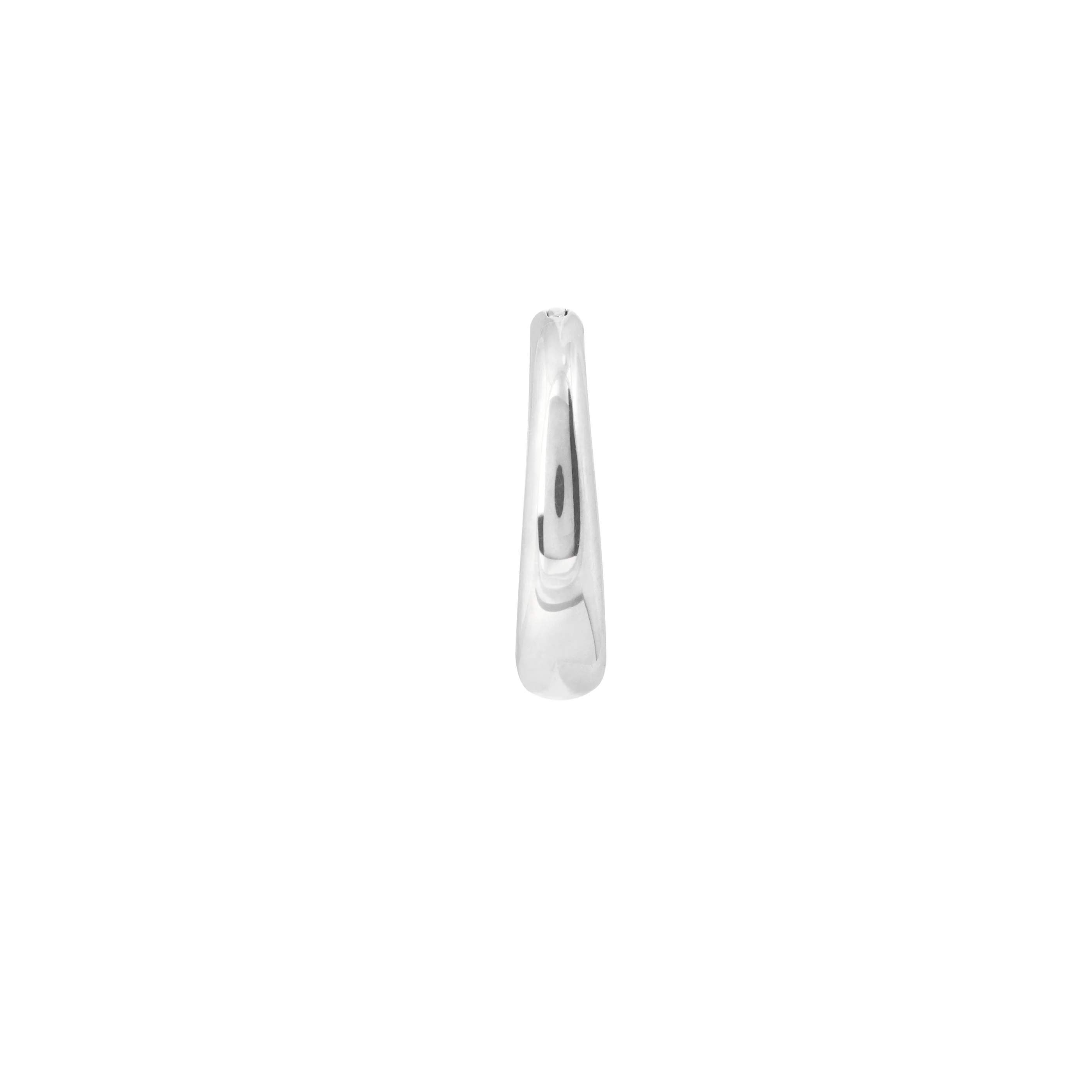 Solid White Gold Graduated Rook Hoop - Image 3